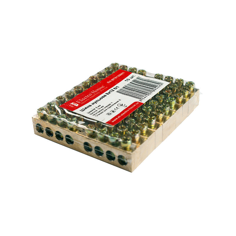 Шина нулевая 8х12 мм2 8/1, 1 отверстие Днепр - изображение 2