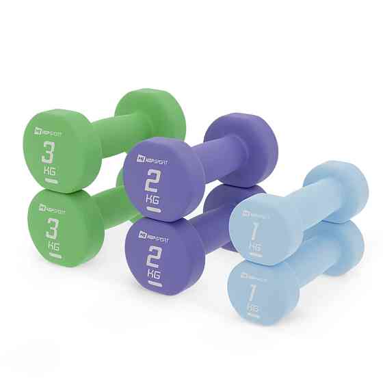 Комплект фитнес гантелей HS-V120DRS 12 кг с подставкой для занятий спортом и фитнесом дома и в зале Киев