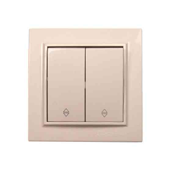 Выключатель двойной проходной, Enzo латте Днепр