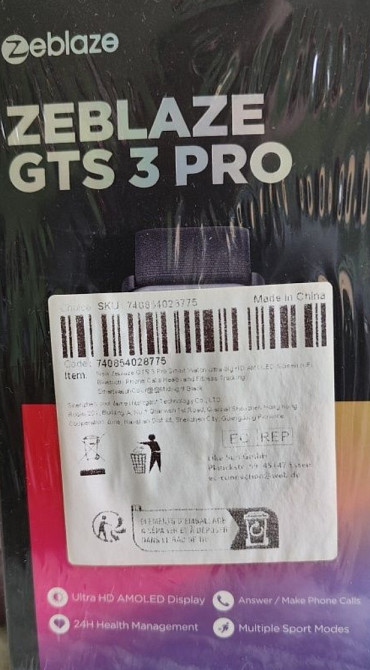 Часы Zeblaze GTS 3 PRO  black новые запечатанеые. Харьков - изображение 3