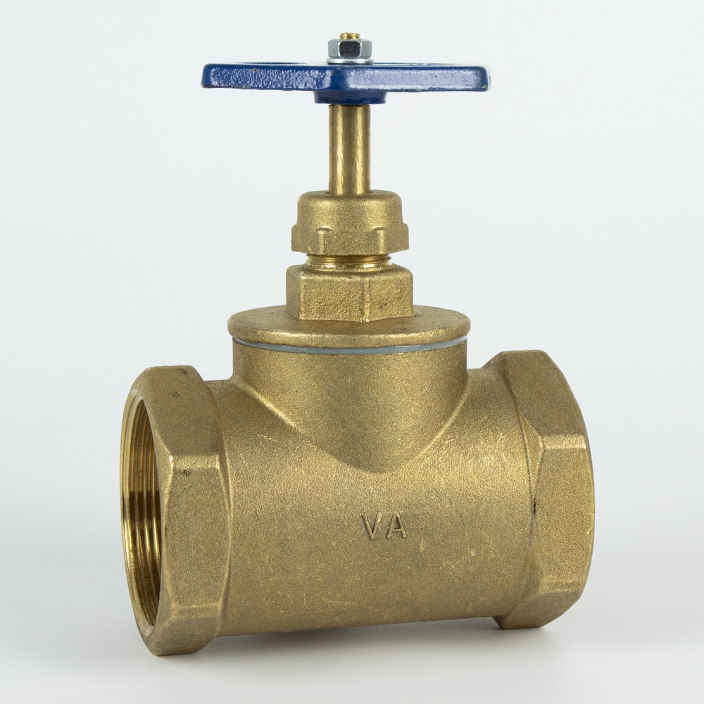 Кран ХВ вентильний прямий латунний 2″ВР х 2″ВР ливарний Б1128А VA (000026277) Київ - фото 1