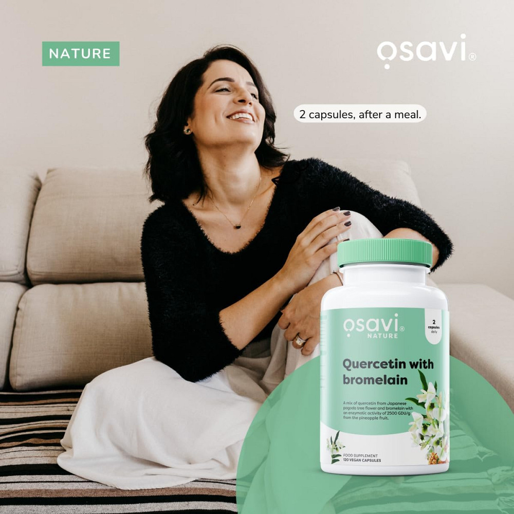 Кверцетин з бромелайном Osavi Quercetin with Bromelain Vegan 120 caps Луцьк - фото 4