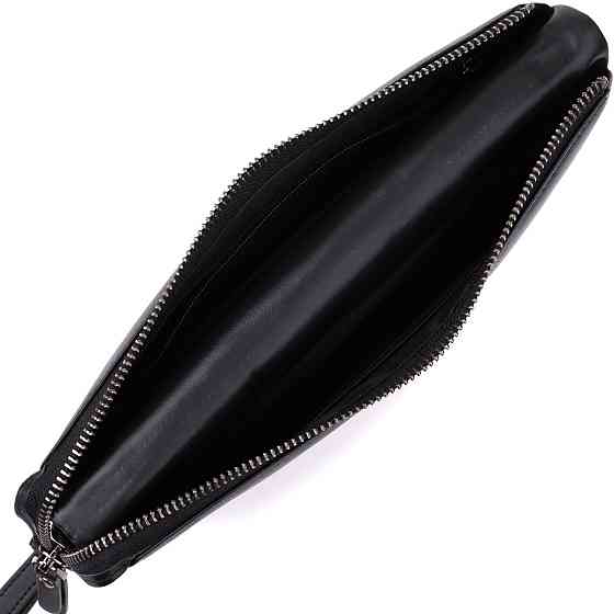 Мужской клатч из натуральной кожи Vintage 23035 Черный Киев