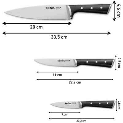 Набор ножей Tefal Ice Force 3 предмети (K2323S74) Винница