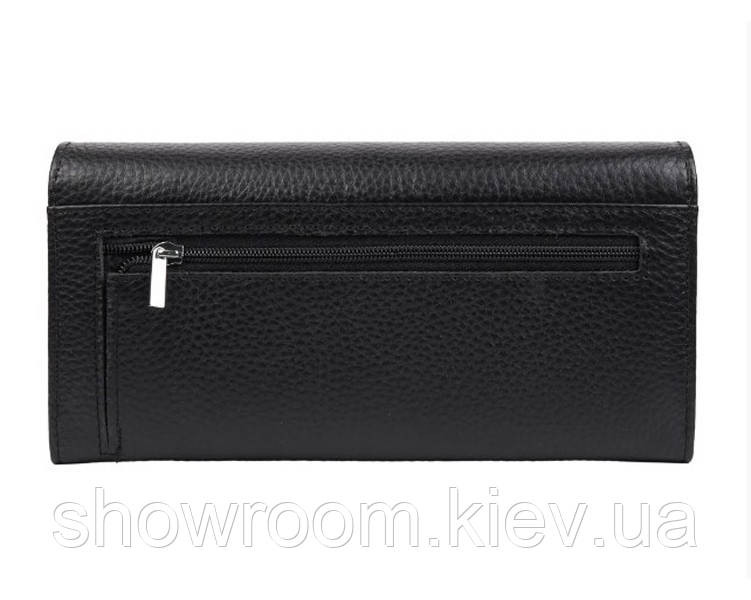 Женский кожаный удобный кошелек (1031) черный Киев - изображение 4