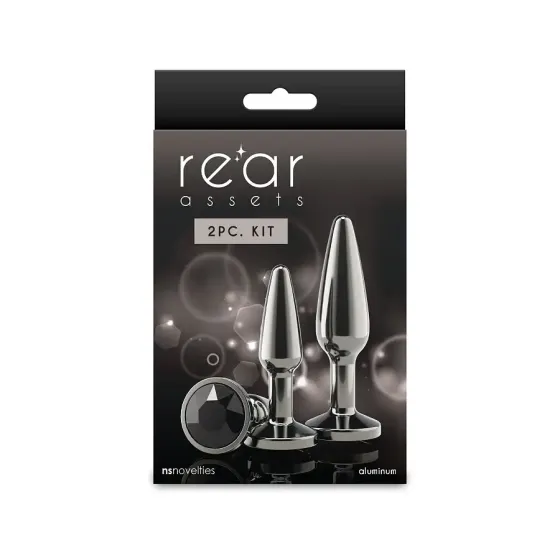 Набір анальних пробок NS Novelties Rear Assets - Tapered Trainer Kit - Gunmetal - Black Львів