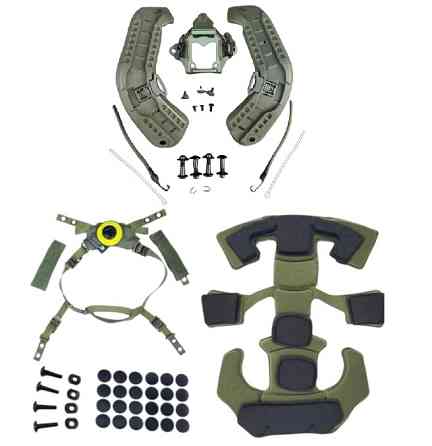 Обвіс для шолома MICH підвісна система + захисні подушки + бічні рейки ARC + шрауд (Оливковий) Вінниця