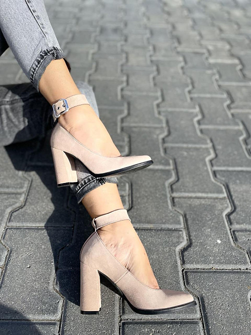 Nivelle Туфлі жіночі NIVELLE пудра натуральна замша каблук 9 см (1906/9518-9544) 35р.36р.37р.38 Коломия - фото 2