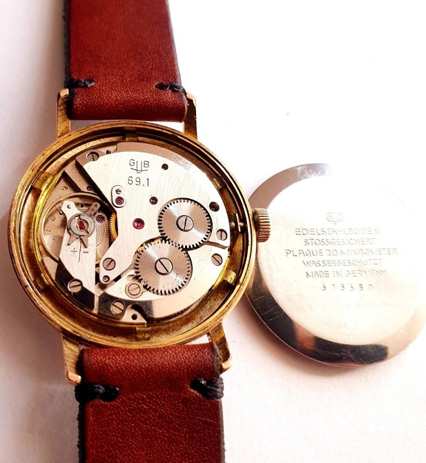 Редкие винтажные Немецкие часы Glashuttel GUB Cal 69.1 с датой Rare 19 Киев - изображение 3