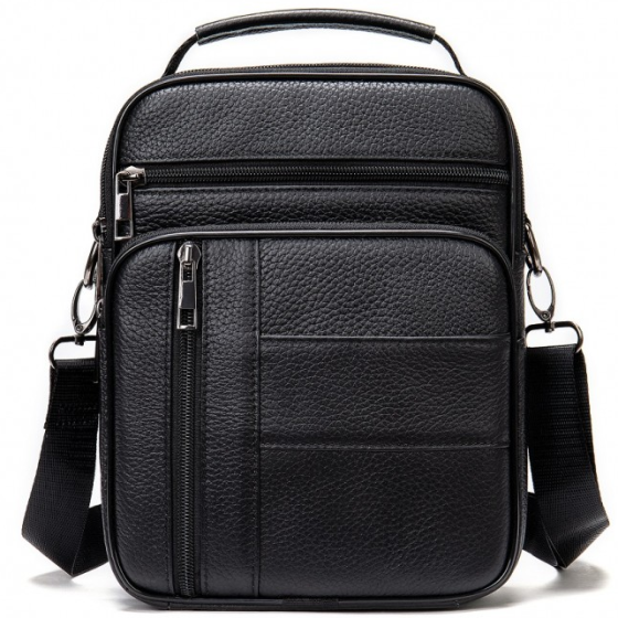 Мужская кожаная сумка через плечо Bexhill черная Киев