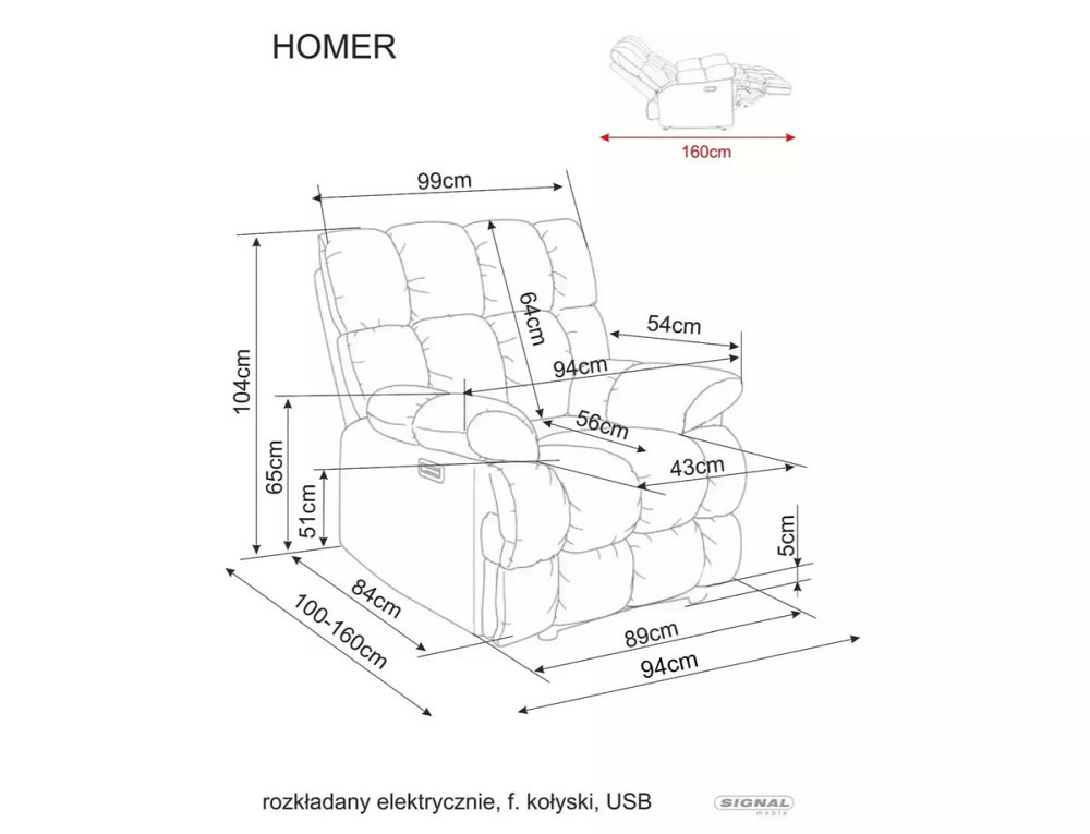 Крісло розкладне HOMER RAVEN капучино 45 Днепр - изображение 8