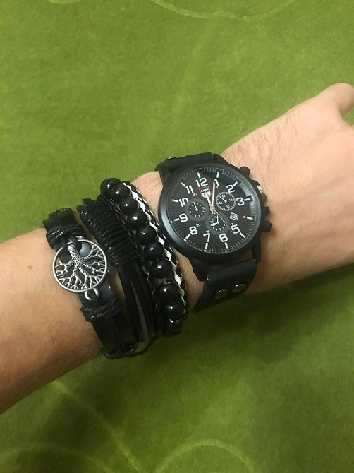 Часы мужские LIANDU Black + браслеты Киев - изображение 2