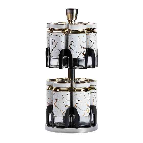 TS Kitchen Набір для спецій на підставці карусель12 баночок по 120 мл Коломия