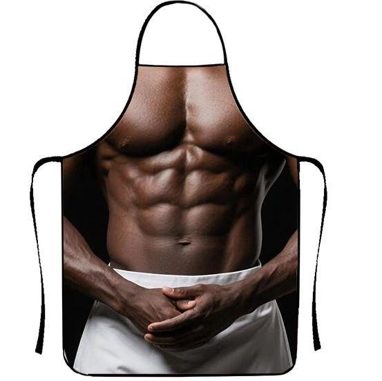 Фартух чоловічий прикольний з 3D принтом атлетичного торсу Київ - фото 2