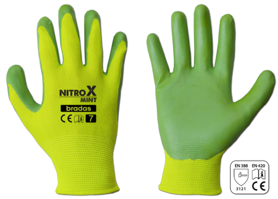 Рукавички захисні NITROX MINT нітрил, розмір 7, RWNM7 Київ