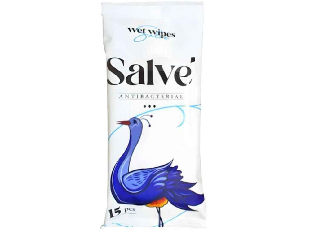 Вологі серветки 15шт Антибактеріальні Salve ТМ SALVE Київ - фото 1