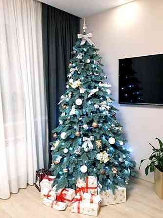 Искусственная пушистая елка Элит (высота 3.50 м) литая (Голубая) Винница