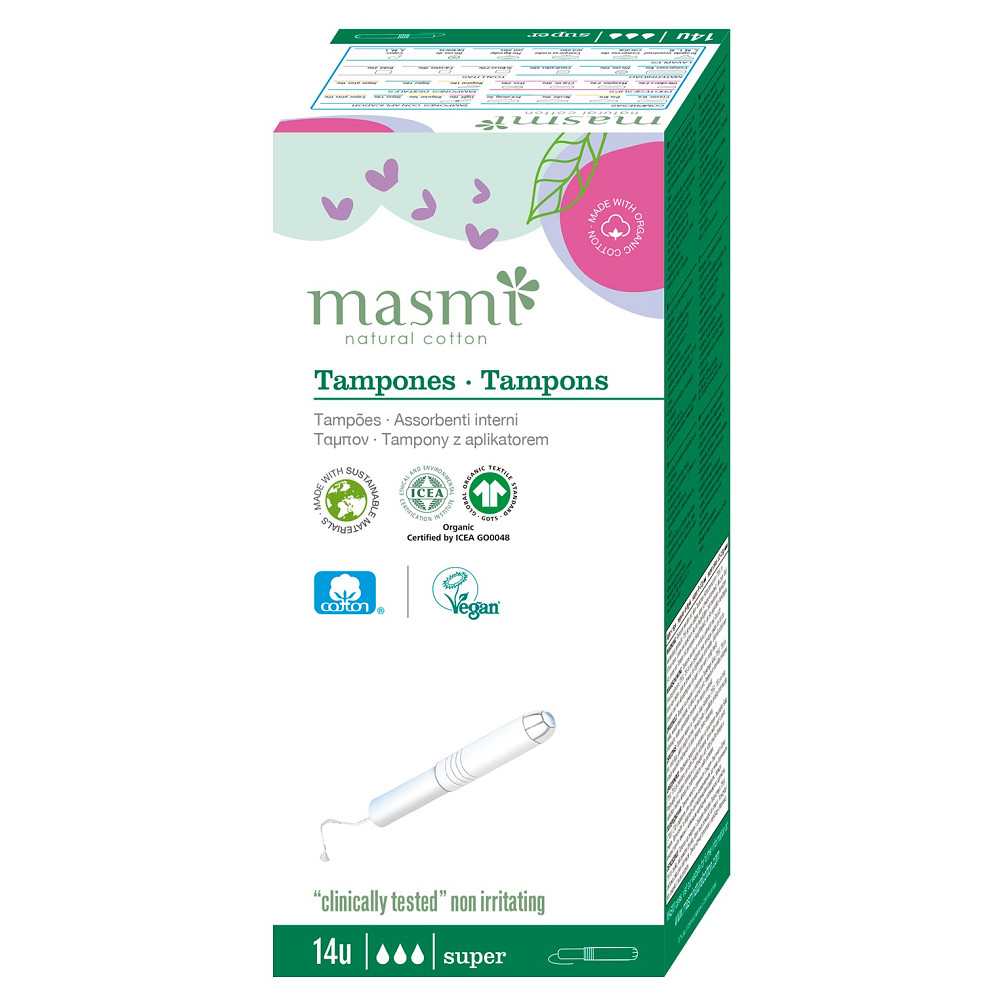 Органические тампоны Super с аппликатором Masmi 14 шт. Киев - изображение 3