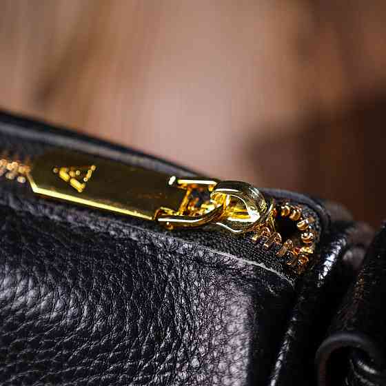 Сучасна сумка на плече крос-боді з натуральної шкіри 22127 Vintage Чорна Київ