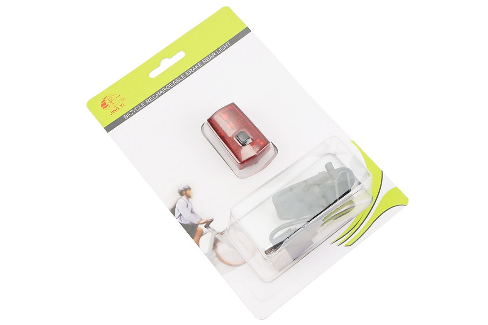 Ліхтар задній 1 діод, Li-ion 3.7V 300mAh зарядка від USB, вологозахисний, стоп сігналом JY-6115T Бершадь - фото 3