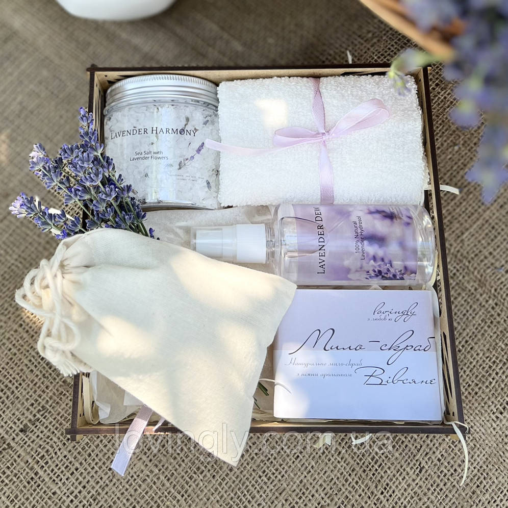 Лавандовий набір для подарунку з квітами і натуральною косметикою Ірпінь - фото 2