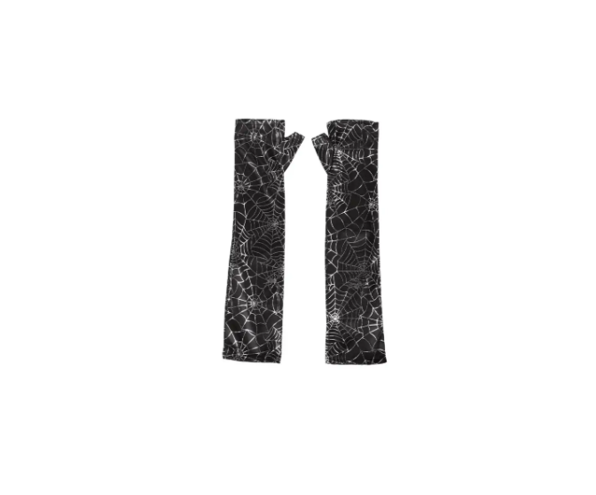 Рукавички на Хеллвін без пальців one size чорно-сріблястий Київ - фото 4