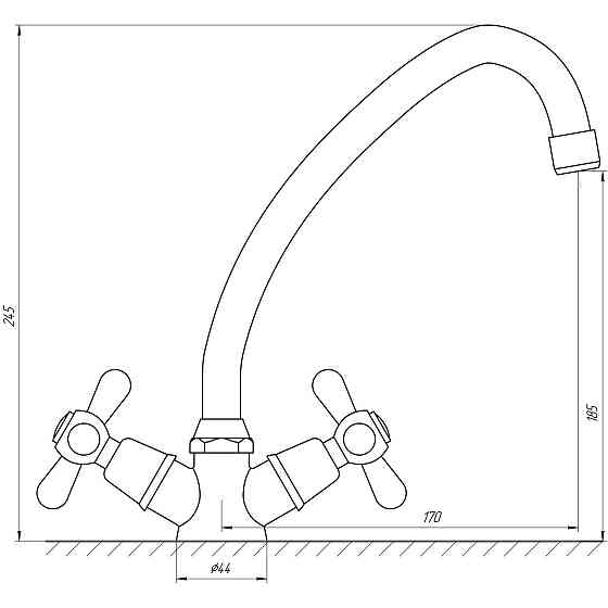 Змішувач для кухні Globus Lux GB-SHARM-0104-00 Київ