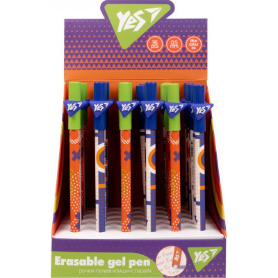 Ручка гелева Yes пиши-стирай Erudite 0,5 мм, синя в асортименті (420400) Вінниця - фото 3
