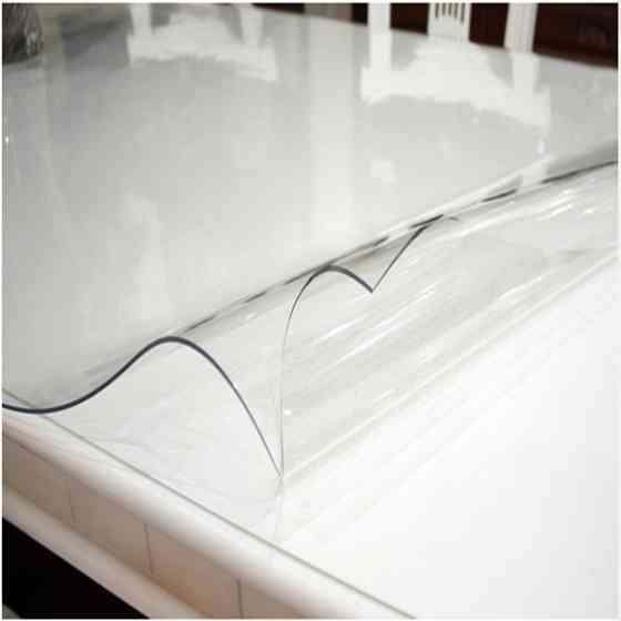 Мягкое стекло Прозрачная силиконовая скатерть на стол Soft Glass Защита для мебели 2.2х1.0м (толщина Винница