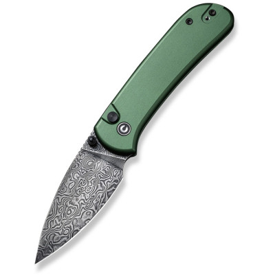 Ніж Civivi Qubit, Green Aluminum, Damascus (C22030E-DS1) Вінниця - фото 2