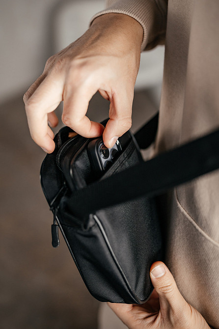 Барстека Nike, Чоловіча сумка через плече, Текстова барсетка на три відділення, Брендаова сумкаMasterSem Київ - фото 3