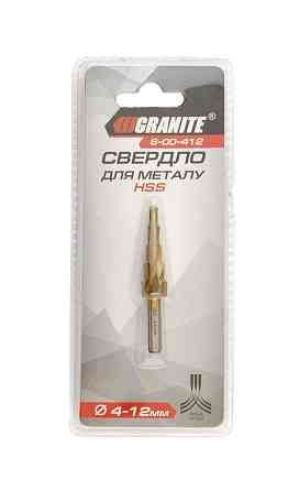 GRANITE Свердло для металу GRANITE ступеневе HSS 4-12 мм 5 ступенів 6-00-412 Коломия