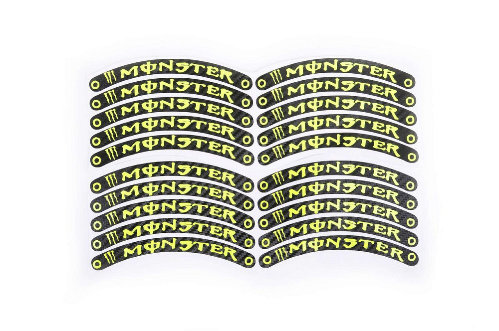 Наклейка на колесо 10 (12x1см, 20шт, жовта) (#6059D) Мукачево - фото 1