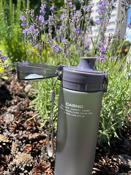 Пляшка для води CASNO 650 мл KXN-1157 Сіра Каменское - изображение 7