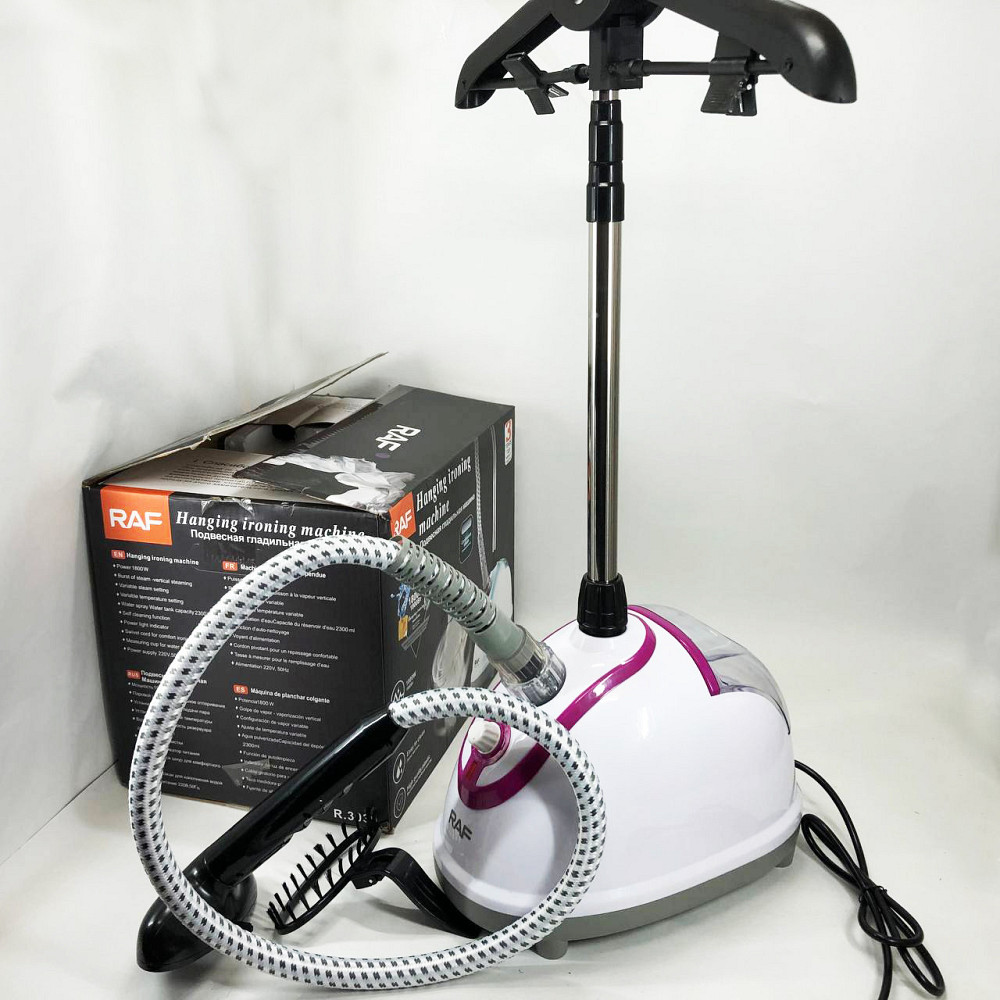 Отпариватель для одежды вертикальный RAF R.3039 со стойкой для одежды 1800 Вт. MB-945 Цвет: розовый Киев - изображение 5