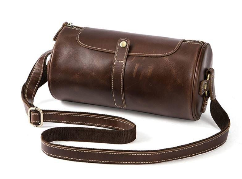 Сумка чоловіча закруглена Vintage 14694 Коричнева Київ - фото 10