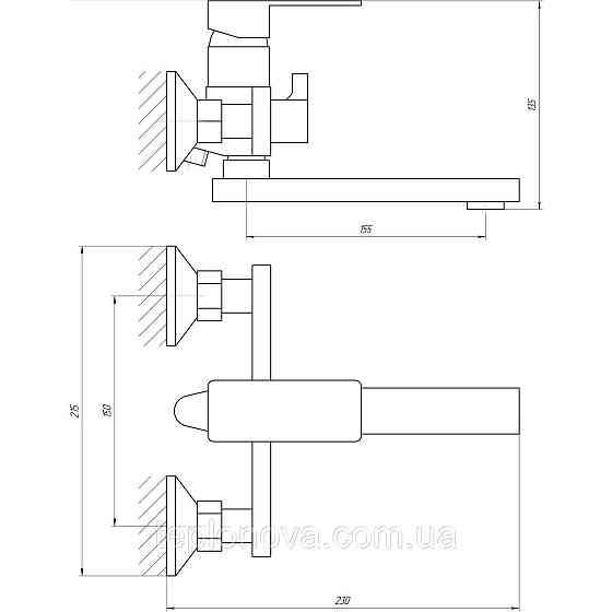Смеситель для ванны Globus Lux Milano GLM-0102N-11-GRAPHITE Черновцы