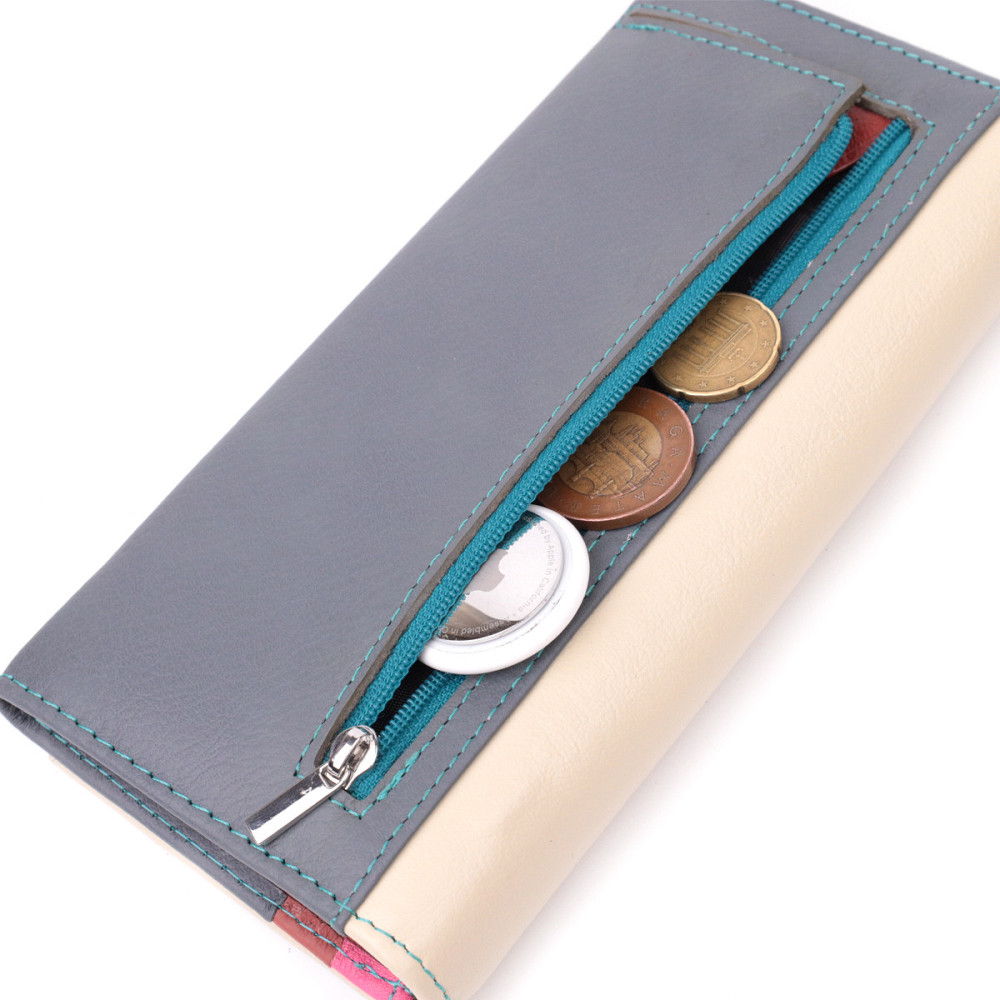 Практичный кошелек для стильных женщин из натуральной кожи ST Leather 22519 Разноцветный Киев - изображение 7