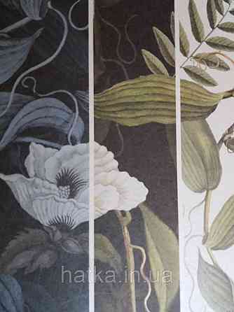 Обои флизелиновые Decoprint Elisir  ELD 21087 белые цветы листья панно мурал 300х212 см. Киев