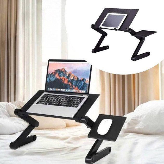 Столик для ноутбука с регулируемым наклоном Laptop Table T8, Удобный столик для ноутбука в кровать GT-82 Львов - изображение 19