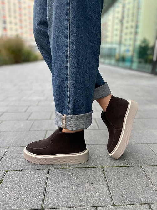 Жіночі черевики GREMMY коричневі натуральна замша з хутром высота 8см размер 36-40 (5716) Коломыя - изображение 9