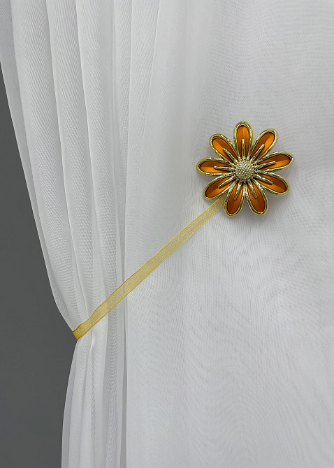 Магніти для штор і гардин Грейс набір 2 шт Помаранчевий з золотистим (81-150) Київ - фото 3