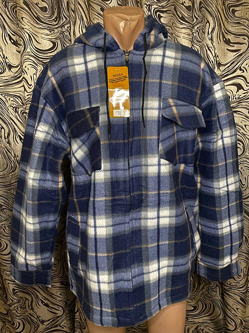 Рубашка с капюшоном лесоруб теплая мужская на меху батал 70 в розницу Одесса - изображение 6