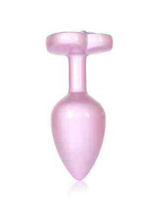 Анальная металлическая пробка Plug-Jewellery Pearl Pink Heart PLUG- Clear S Sex Aura Киев