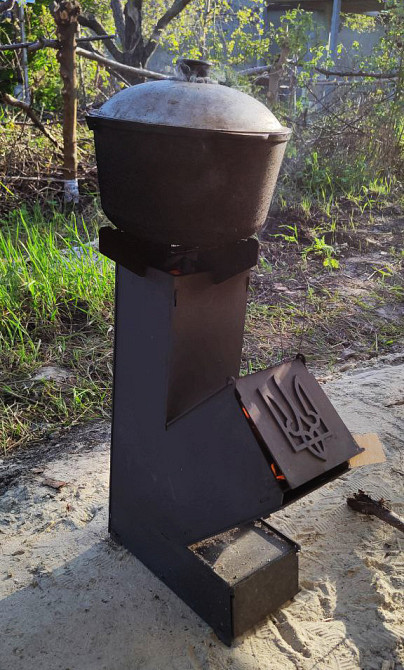 Турбопічка дров'яна пічка реактивна "Ракета" велика Харків - фото 3