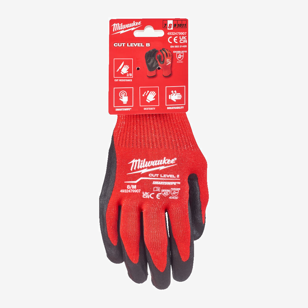 Рукавиці MILWAUKEE з опором порізам 2/B рівня, 8/M Одеса - фото 2