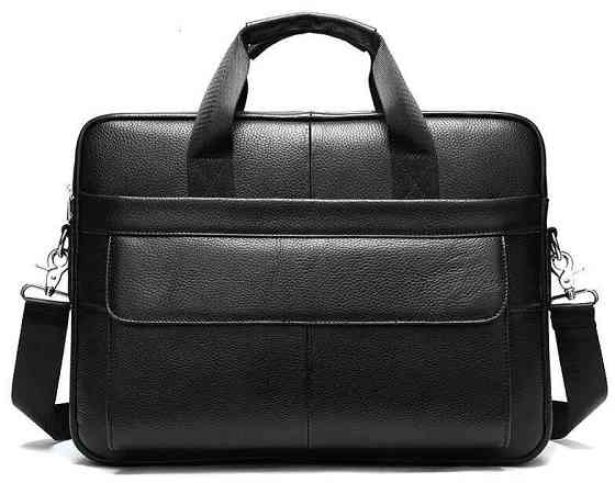 Сумка чоловіча шкіряна Чорна (Vintage) Київ