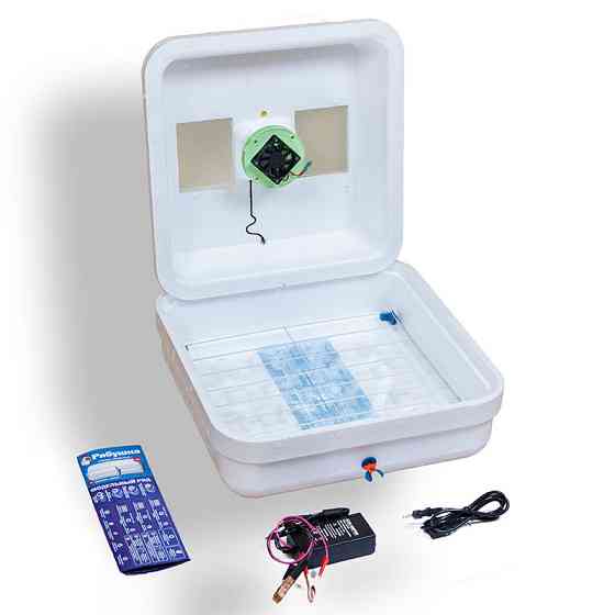 Инкубатор для яиц с механическим переворотом Рябушка Smart 70 12в Турбо с питанием 2в1 от 12В и 220В Киев