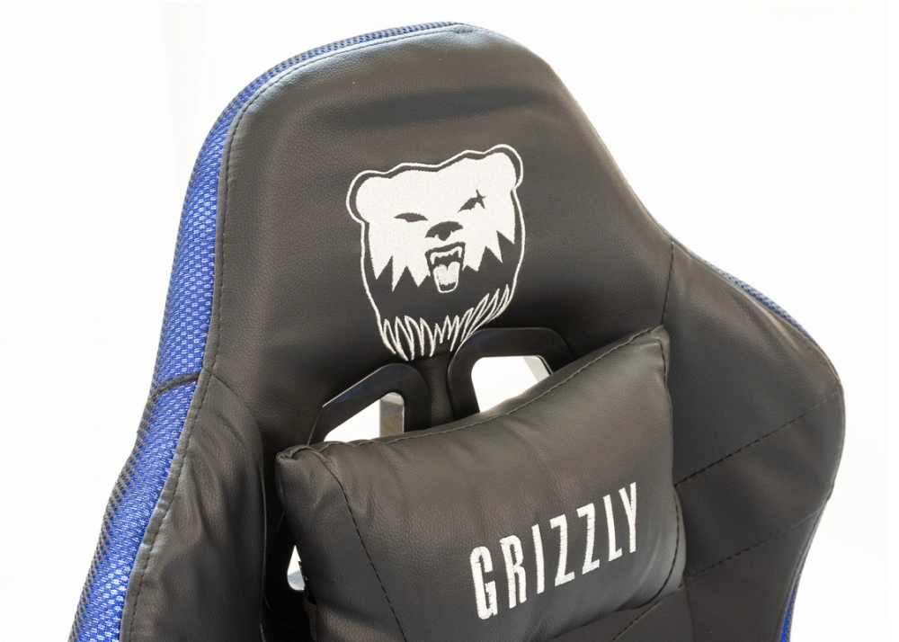 Геймерське крісло Grizzly з RGB LED підсвіткою (12 режимів), Чорний Київ - фото 16