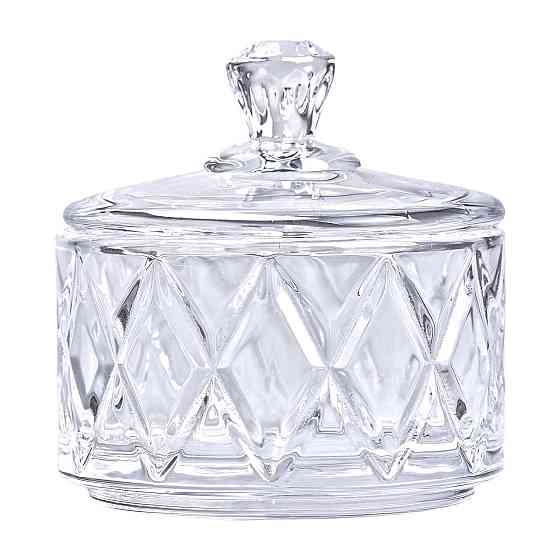 Цукерниця з кришкою Ø 6.5 см ваза цукерниця кругла скляна HP-YH-28 Коломия